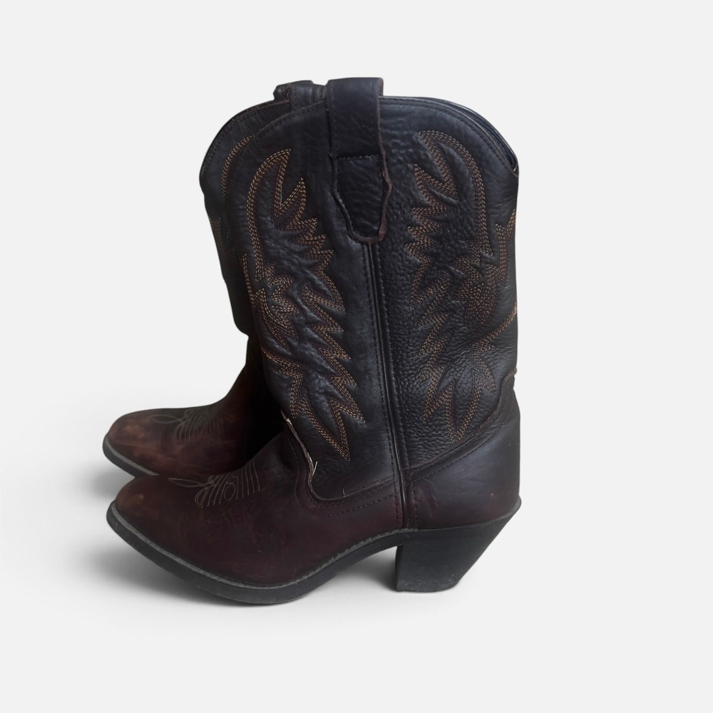 Brown Leather Western Cowgirl Masterson RB7467 Cowboy Boots Womens 8M